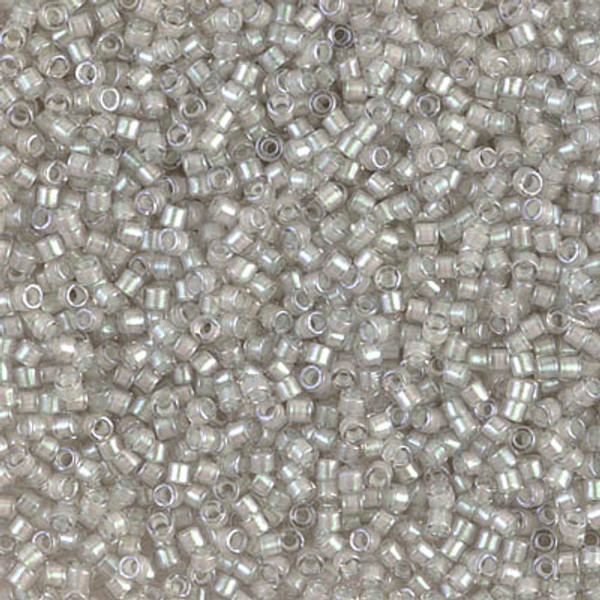 Delica Seed Bead - #1711 Pearl / Gray Mist Inside Color Lined Rainbow