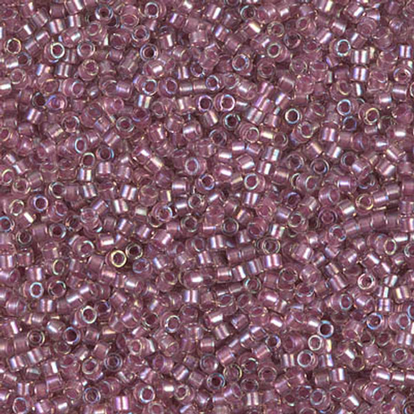 Delica Seed Bead - #1745 Antique Rose Inside Color Lined Rainbow Sparkle