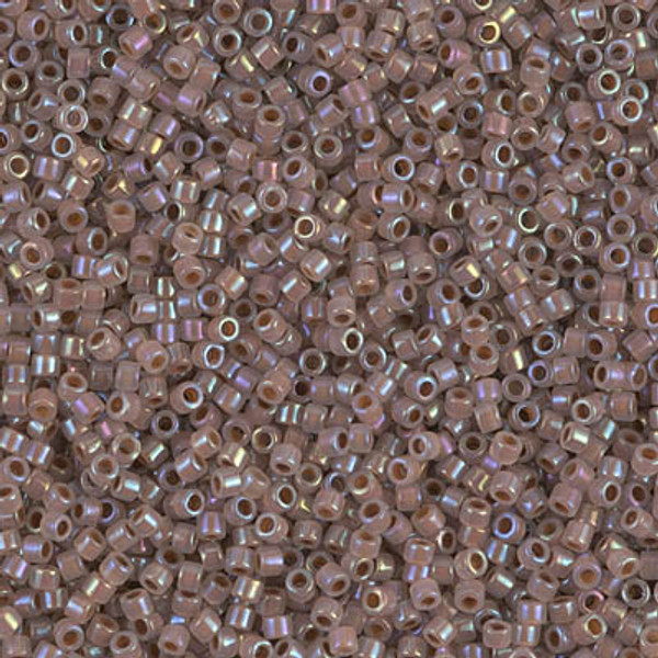 Delica Seed Bead - #1749 Cocoa / Opal Inside Color Lined Rainbow