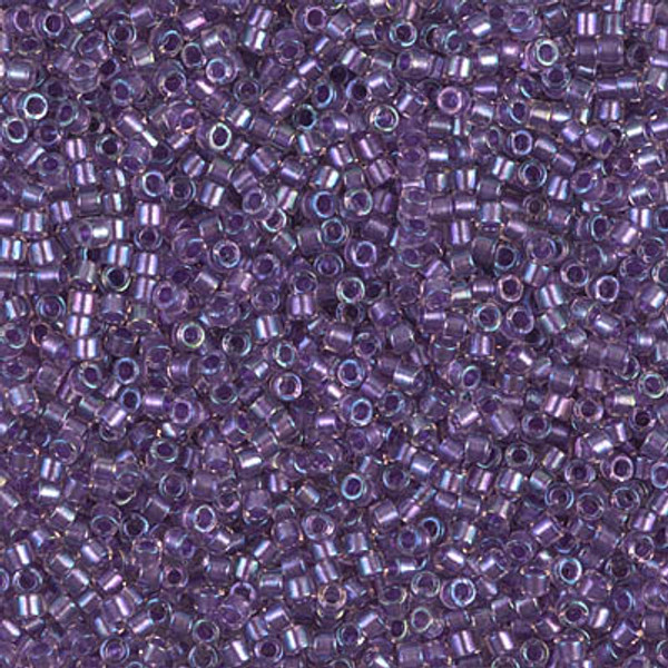 Delica Seed Bead - #1754 Purple Inside Color Lined Rainbow Sparkle