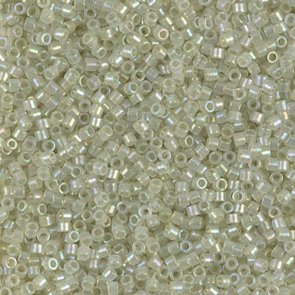 Delica Seed Bead - #1765 Celery / Opal Inside Color Lined Rainbow Sparkle