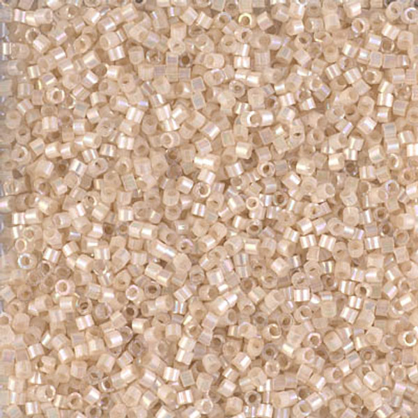 Delica Seed Bead - #1874 Silk Inside Dyed Pale Apricot Rainbow