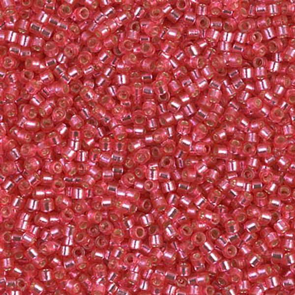 Delica Seed Bead - #2154 Duracoat Dyed Hibiscus Transparent Silver-Lined