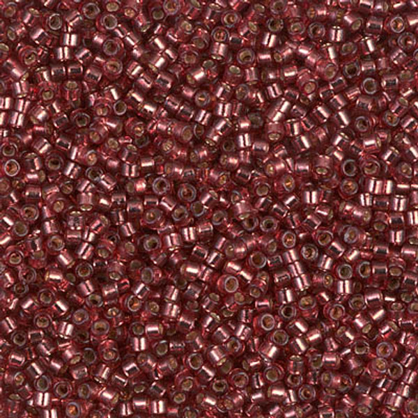 Delica Seed Bead - #2160 Duracoat Dyed Magenta Transparent Silver-Lined