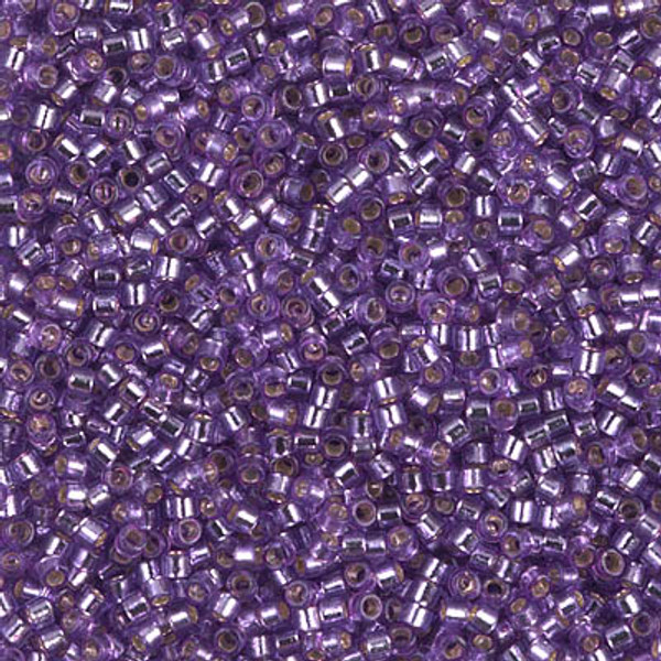 Delica Seed Bead - #2168 Duracoat Dyed Orchid Transparent Silver-Lined