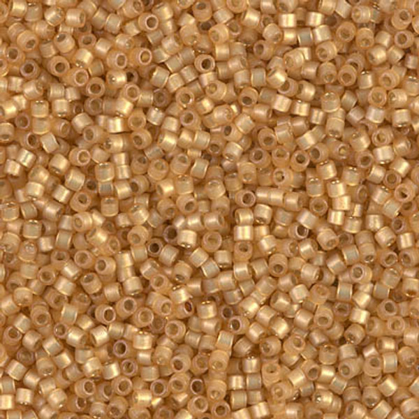 Delica Seed Bead - #2171 Duracoat Dyed Straw Transparent Silver-Lined Semi-Matte