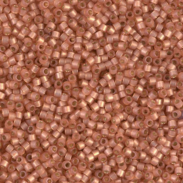 Delica Seed Bead - #2172 Duracoat Dyed Rose Copper Transparent Silver-Lined Semi-Matte