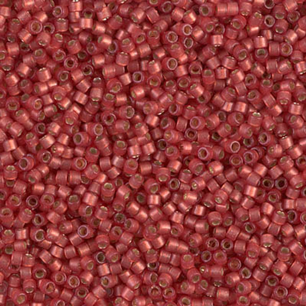 Delica Seed Bead - #2173 Duracoat Dyed Light Watermelon Transparent Silver-Lined Semi-Matte