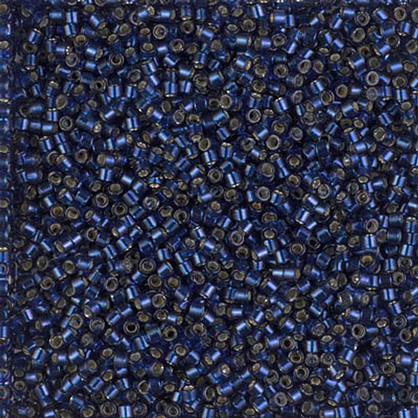 Delica Seed Bead - #2191 Duracoat Dyed Navy Transparent Silver-Lined