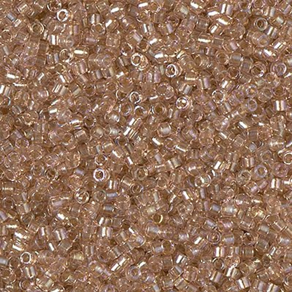 Delica Seed Bead - #2373 Creamrose Dyed Inside Color Lined Rainbow