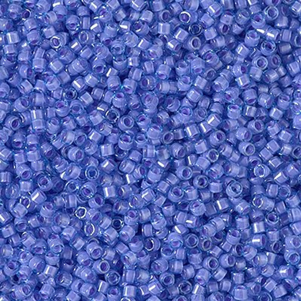 Delica Seed Bead - #2388 Lavender Blue Dyed Inside Color Lined Rainbow