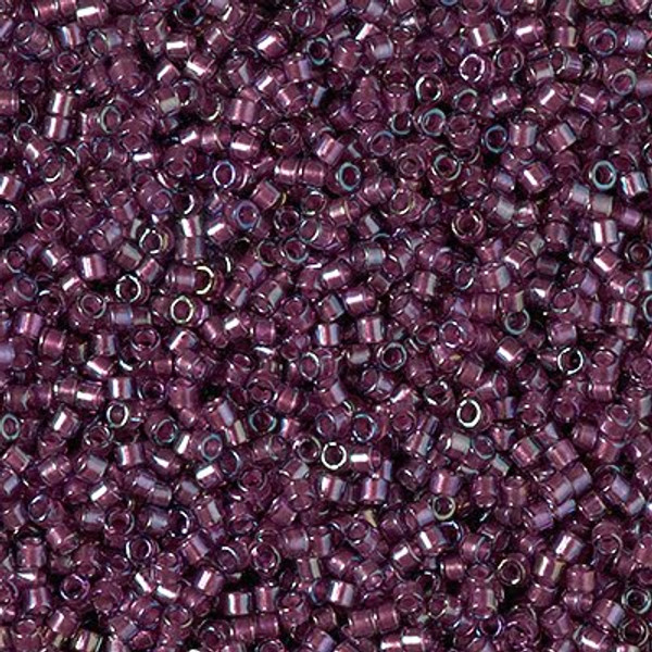 Delica Seed Bead - #2390 Sparkling Grape Dyed Inside Color Lined Rainbow