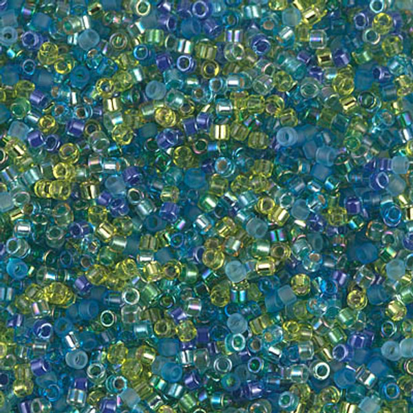 Delica Seed Bead Mix  - Electric Blue Lagoon