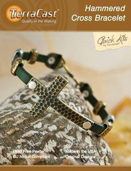 TierraCast Kit: Hammered Cross Bracelet