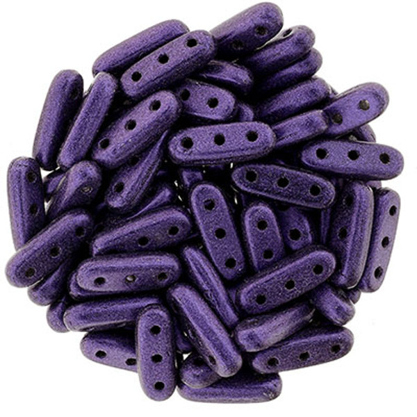 CzechMates 3-Hole Beam - #79021 Metallic Suede Purple