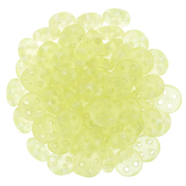 CzechMates 4-Hole QuadraLentil - #MSG8013 Sueded Gold Jonquil