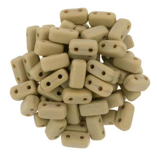 CzechMates 2-Hole Brick - #M13070 French Beige Matte