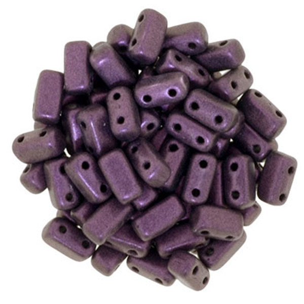 CzechMates 2-Hole Brick - #79086 Metallic Suede Pink