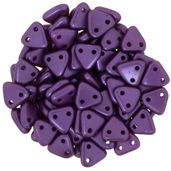 CzechMates 2-Hole Triangle - #25032 Pearl Coat Purple Velvet