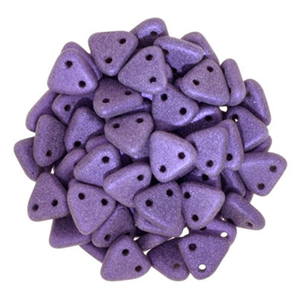 CzechMates 2-Hole Triangle - #79021 Metallic Suede Purple