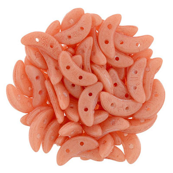 CzechMates 2-Hole Crescent - #PS0003 ColorTrends: Peach Echo Opaque