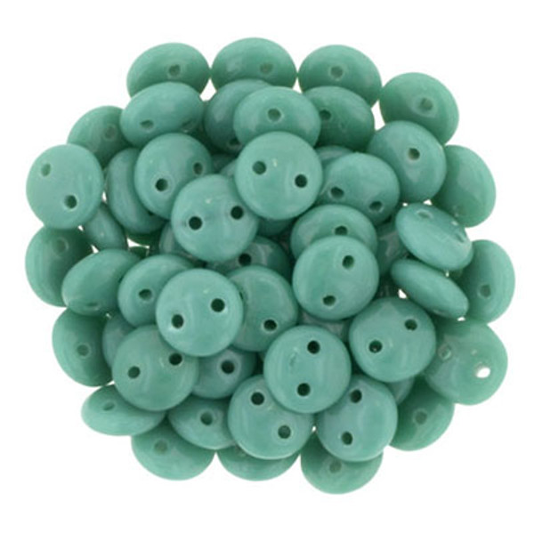 CzechMates 2-Hole Lentil - #6315 Persian Turquoise