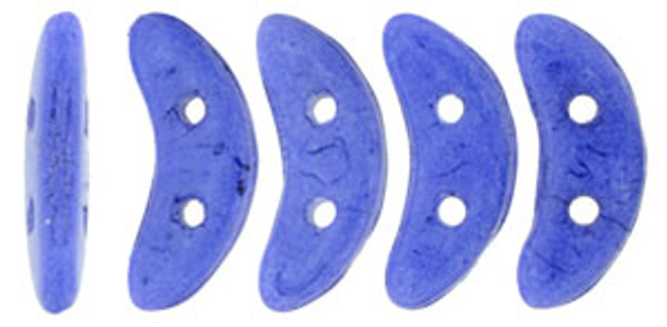 CzechMates 2-Hole Crescent - #PS0004 Snorkel Blue Opaque