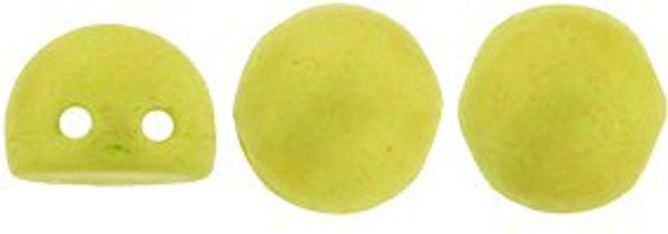CzechMates 2-Hole Cabochon - #PS1010 Pacifica - Honeydew