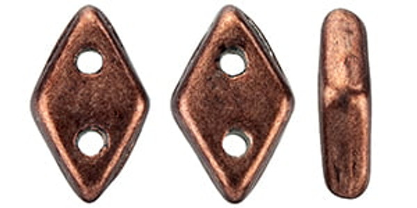 CzechMates 2-Hole Diamond - #07B01 ColorTrends: Saturated Metallic Chicory Coffee