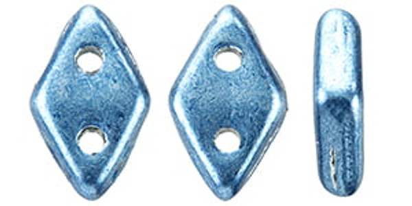 CzechMates 2-Hole Diamond - #07B02 ColorTrends: Saturated Metallic Bluestone