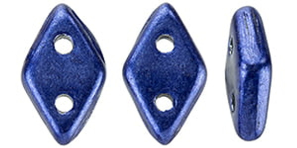 CzechMates 2-Hole Diamond - #07B07 ColorTrends: Saturated Metallic Evening Blue
