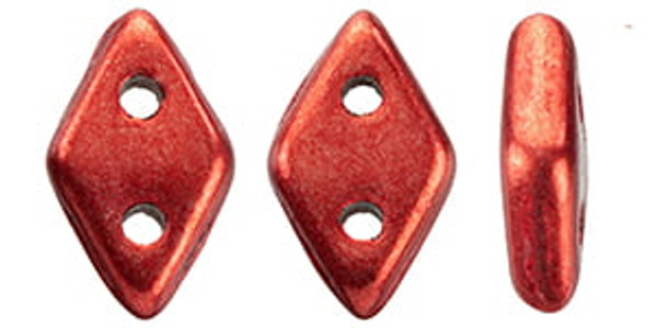 CzechMates 2-Hole Diamond - #07B09 ColorTrends: Saturated Metallic Cranberry