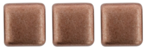 CzechMates 2-Hole Square Tile - #08A01 ColorTrends: Sueded Gold - Ash Rose