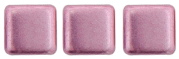 CzechMates 2-Hole Square Tile - #08A03 ColorTrends: Sueded Gold - Orchid