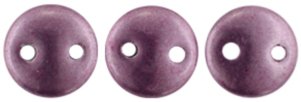 CzechMates 2-Hole Lentil - #08A03 ColorTrends: Sueded Gold - Orchid