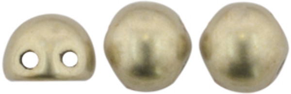 CzechMates 2-Hole Cabochon - #08A05 ColorTrends: Sueded Gold - Cloud Dream