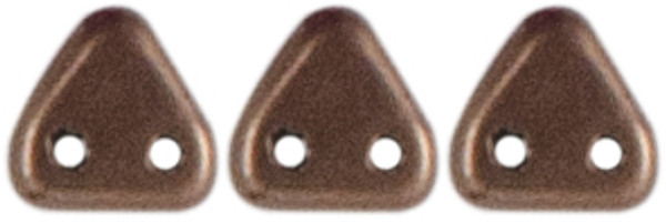 CzechMates 2-Hole Triangle - #08A01 ColorTrends: Sueded Gold - Ash Rose