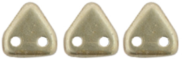 CzechMates 2-Hole Triangle - #08A05 ColorTrends: Sueded Gold - Cloud Dream