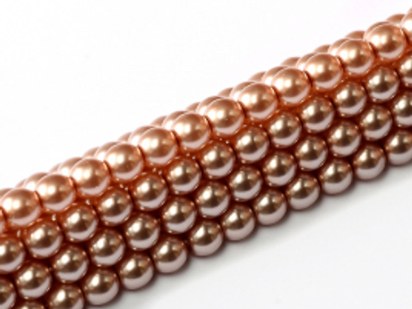 2mm Czech Glass Pearls - Antique Pink