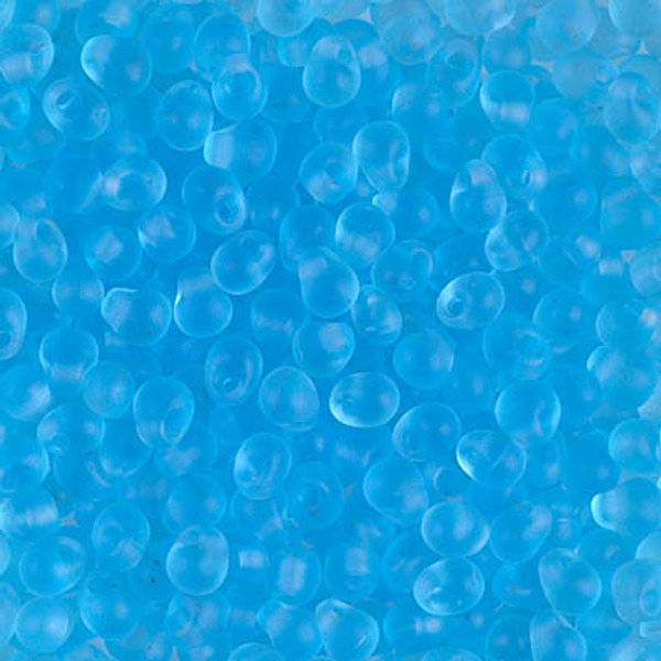 Drop Bead - #148F Aqua Transparent Matte