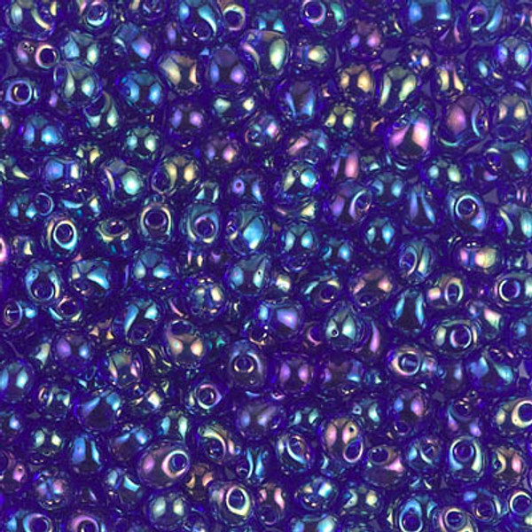 Drop Bead - #177 Cobalt Transparent Rainbow