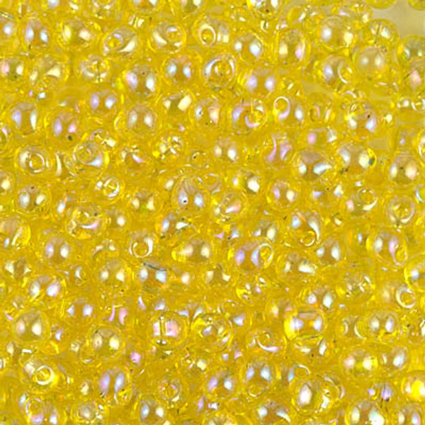 Drop Bead - #252 Yellow Transparent Rainbow