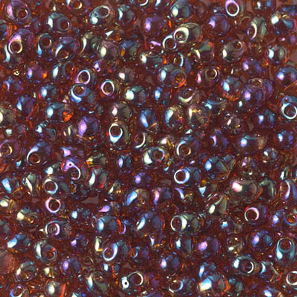 Drop Bead - #257 Topaz Transparent Rainbow