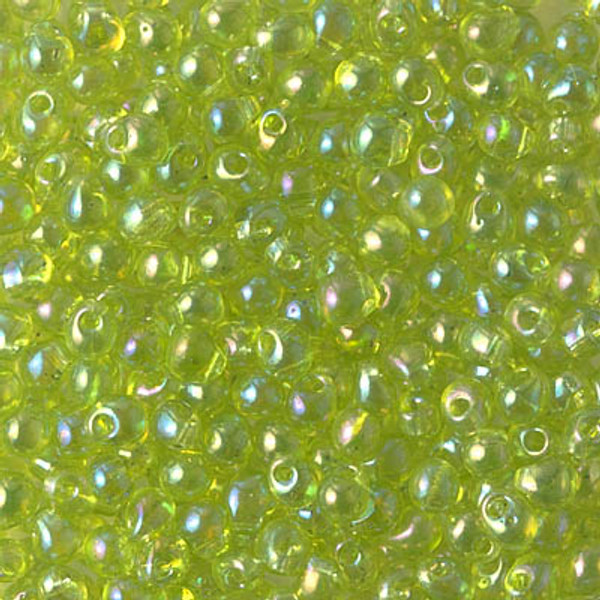 Drop Bead - #258 Chartreuse Transparent Rainbow