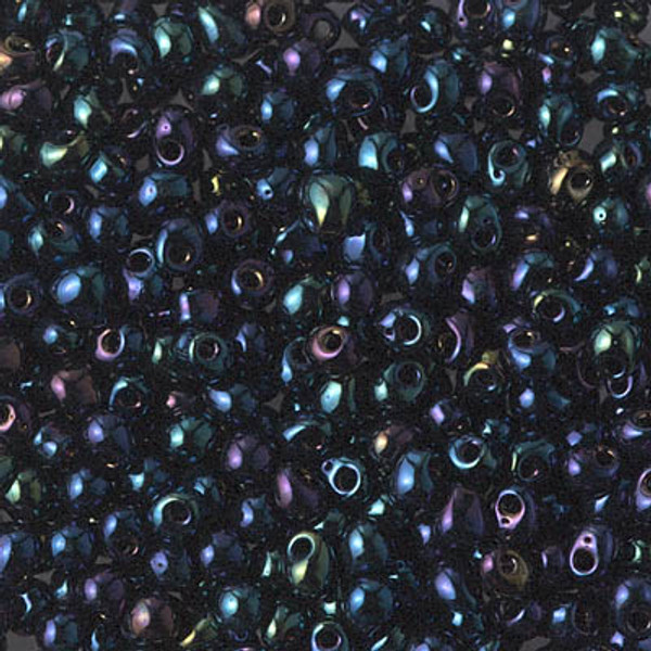 Drop Bead - #452 Dark Blue Metallic Rainbow