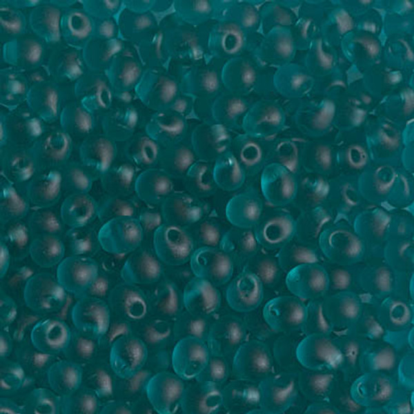 Drop Bead - #2405F Teal Transparent Matte