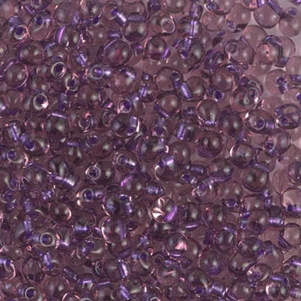 Drop Bead - #F48 Smoky Amethyst / Amethyst Inside Color Lined Sparkle