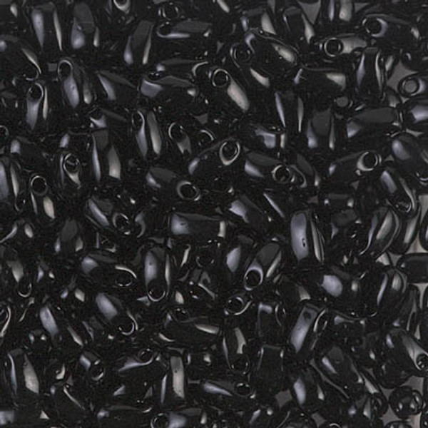 Long Drop Bead - #0401 Black Opaque