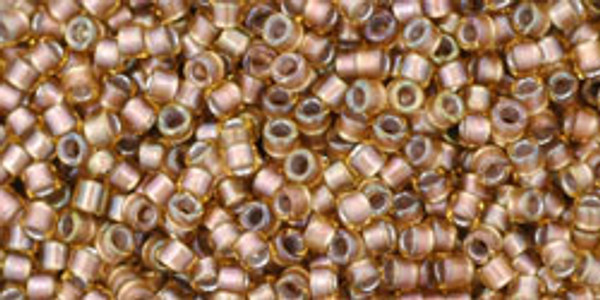 Toho Treasures 11/0 - #0278 Topaz Luster Inside Gold Lined