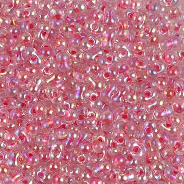 Miyuki Berry Beads - #0276 Dark Coral Inside Color Lined Rainbow